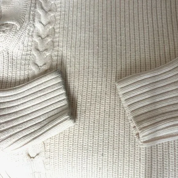 Behida Dolic Millinery Sweater Women Small Italian Wool Oversized Cable Knit